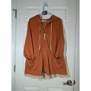 Logo Lounge By Lori Goldstein Rust color hoodie 1x